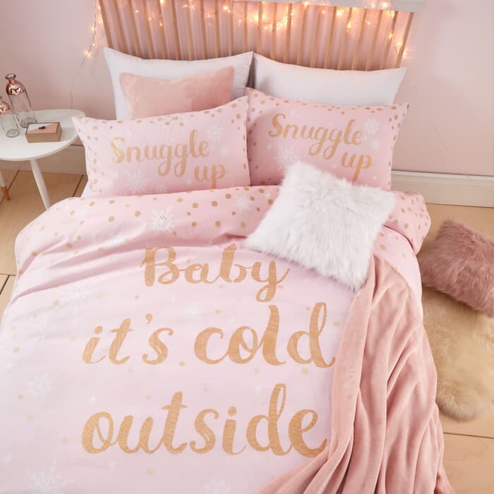 Catherine Lansfield Baby Its Cold Outside Pink large