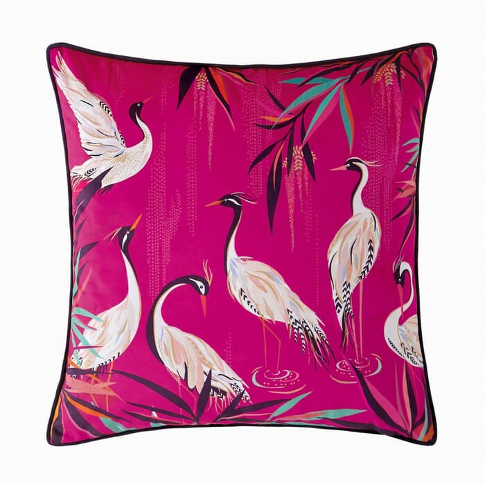 Sara Miller Heron Cushion Pink large