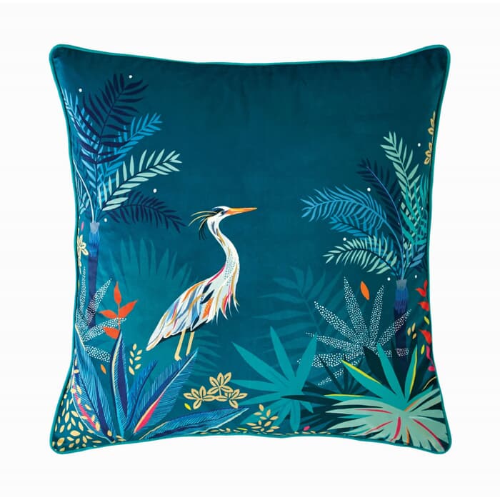 Sara Miller Heron cushion Teal large