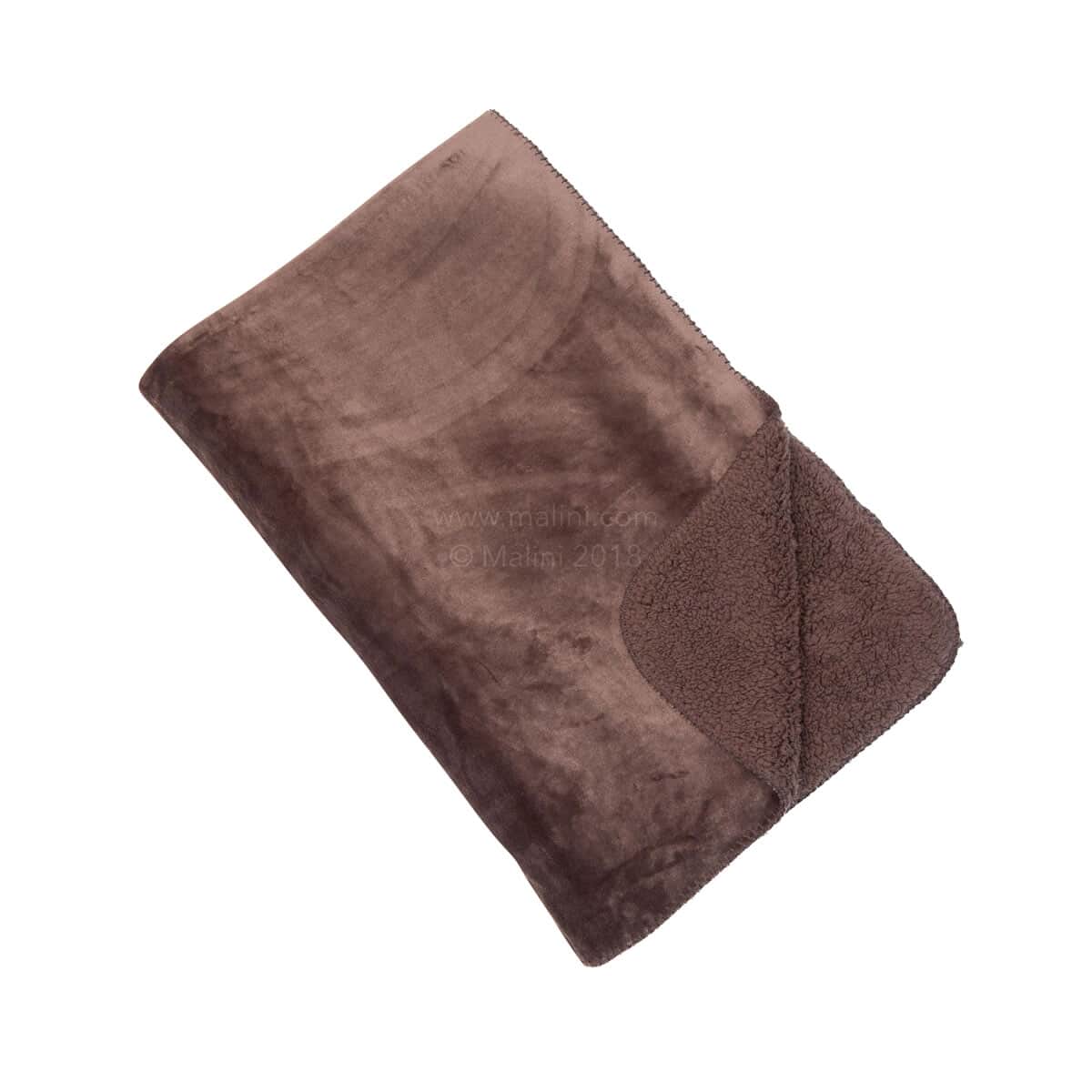 Malini Softest Fleece Throw Truffle large