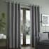 Catherine Lansfield Faux Suede Grey Curtains small