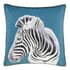 Catherine Lansfield Zebra Teal Cushion Cover small 6330CC1