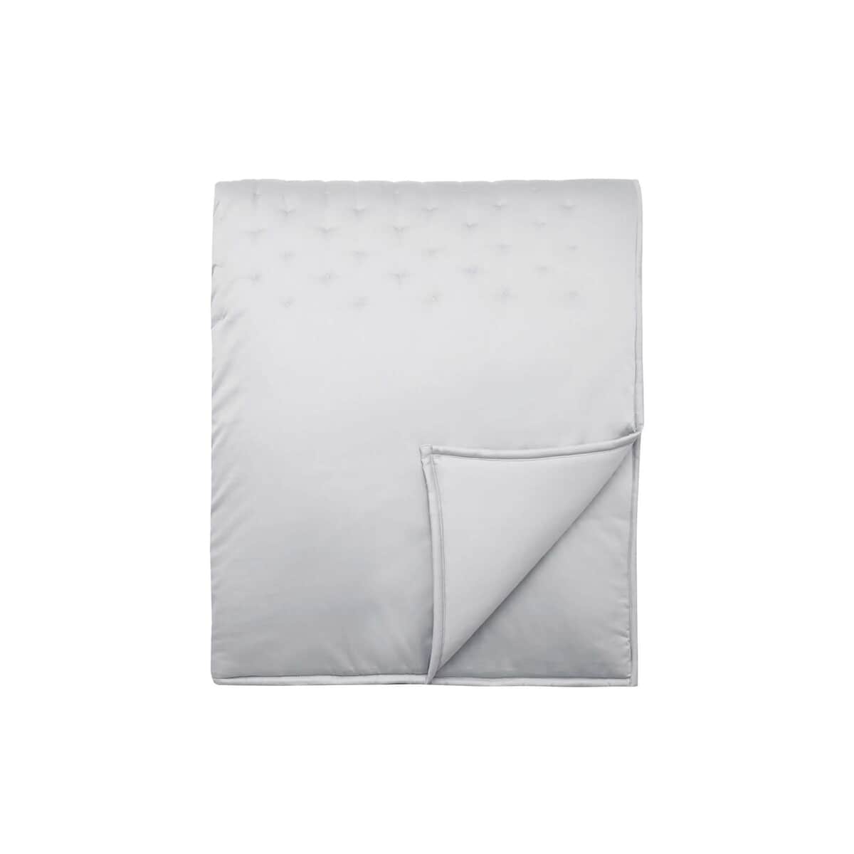 Himeya Stitched Quilt Throw Mineral Grey large