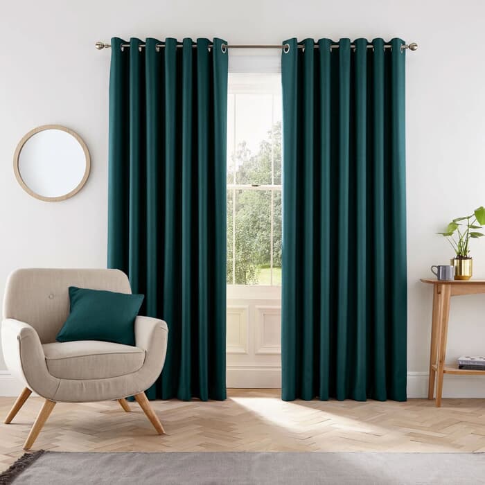 Helena Springfield Eden Teal Curtains large