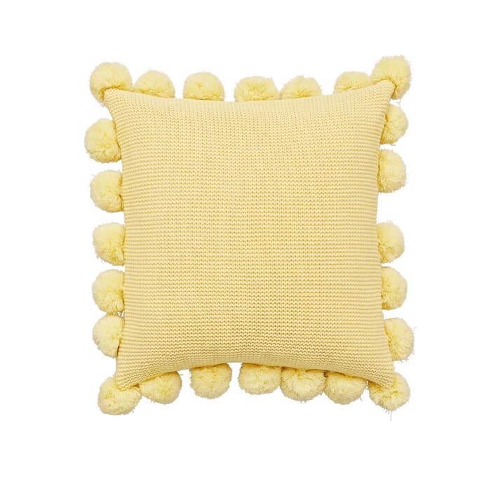 Katie Piper Reset Pom Pom Cushion Yellow large