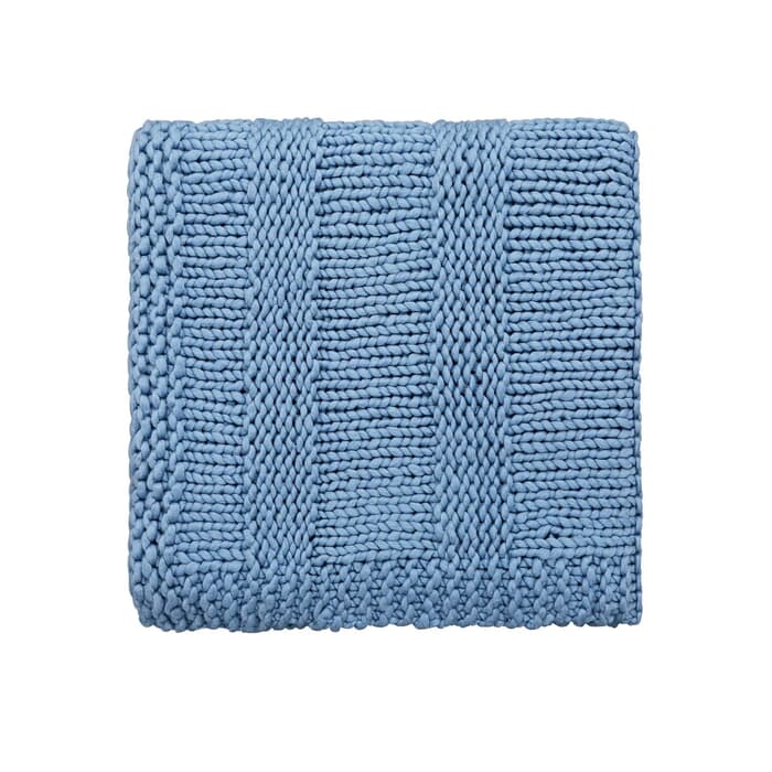 Katie Piper Be Still Chunky Throw Blue large