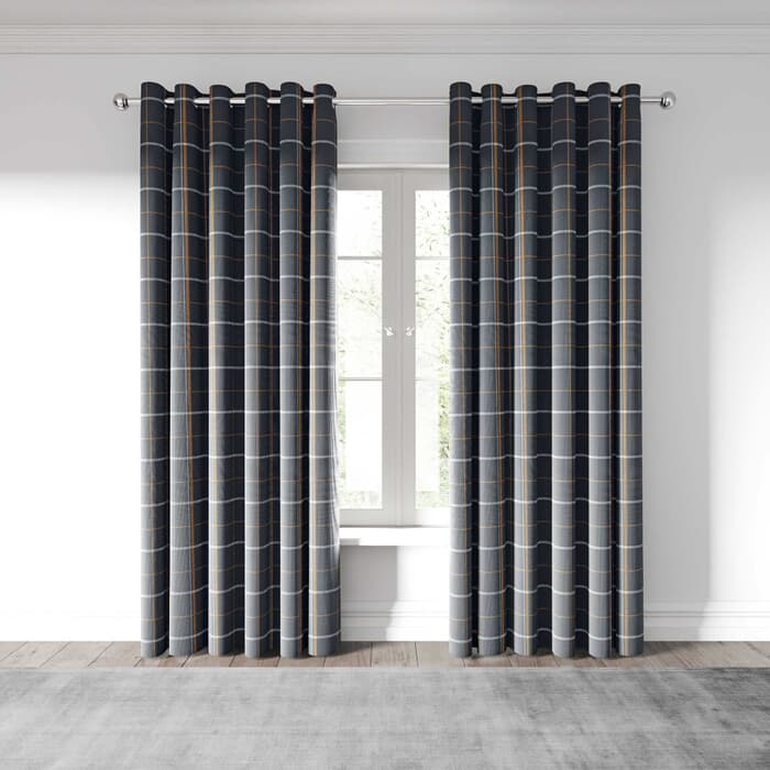 Helena Springfield Harper Charcoal Curtains large