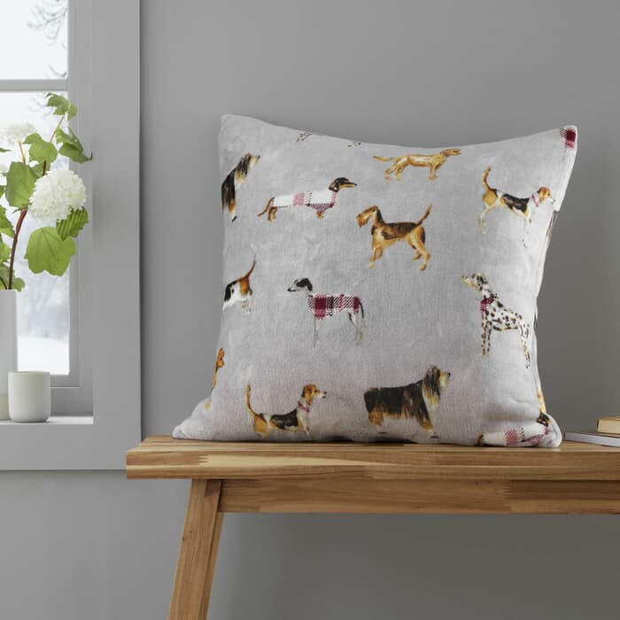 Catherine Lansfield Country Dogs Cushion Natural large