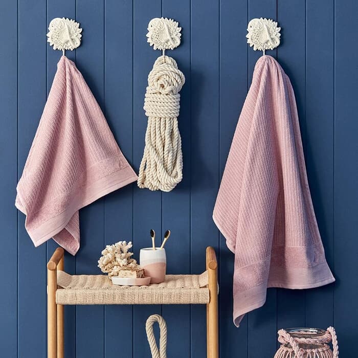 Nautica Stripe Towels Powder Pink large