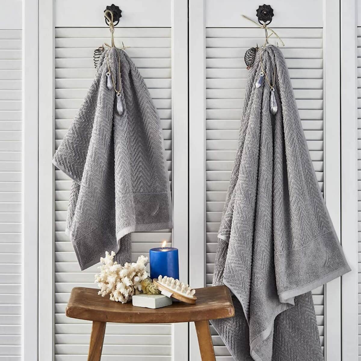 Nautica Zig Zag Towels Grey large