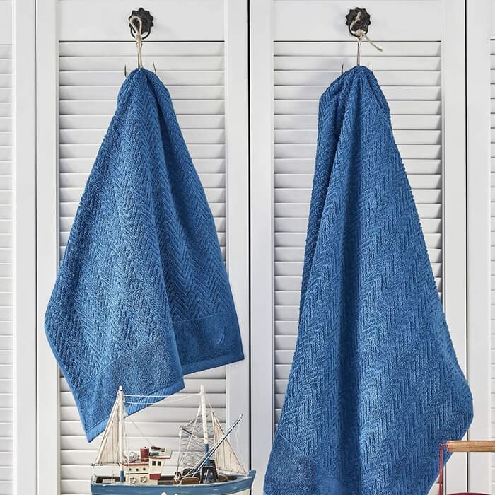 Nautica Zig Zag Towels Blue large