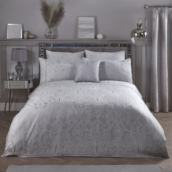 Vantona Nouveau Damask Silver - JustLinen