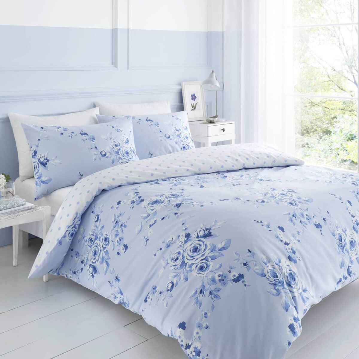 Catherine Lansfield Canterbury Cornflower Blue large
