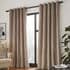 Catherine Lansfield Pinsonic Leaf Curtains Warm Grey small