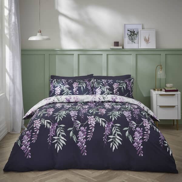 Wisteria White and Navy
