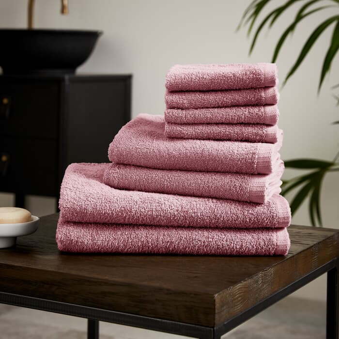 Catherine Lansfield Quick Dry Towels Pink large