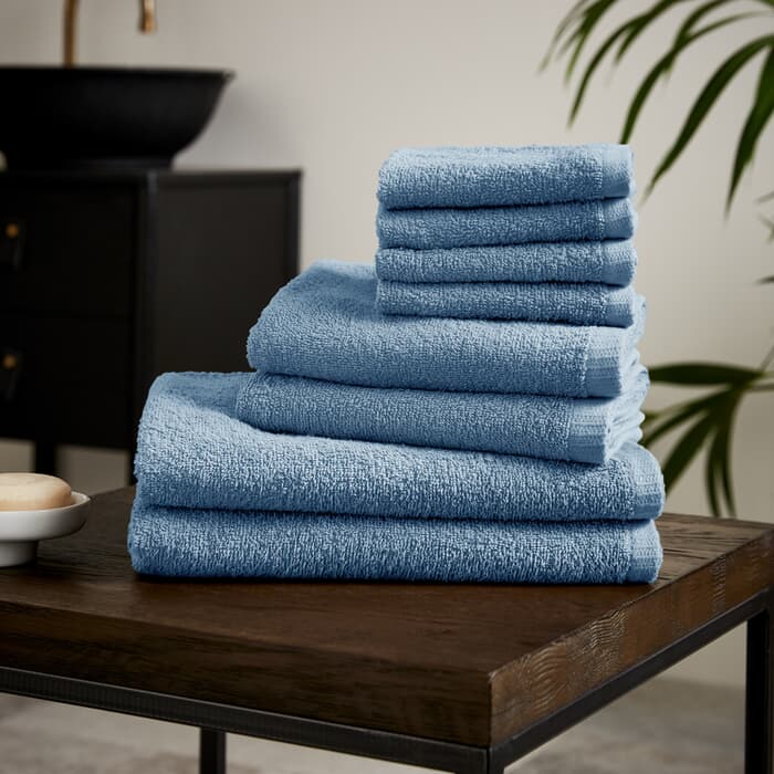 Catherine Lansfield Quick Dry Towels Blue large