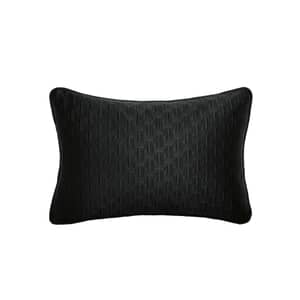 T Quilted Cushion Black