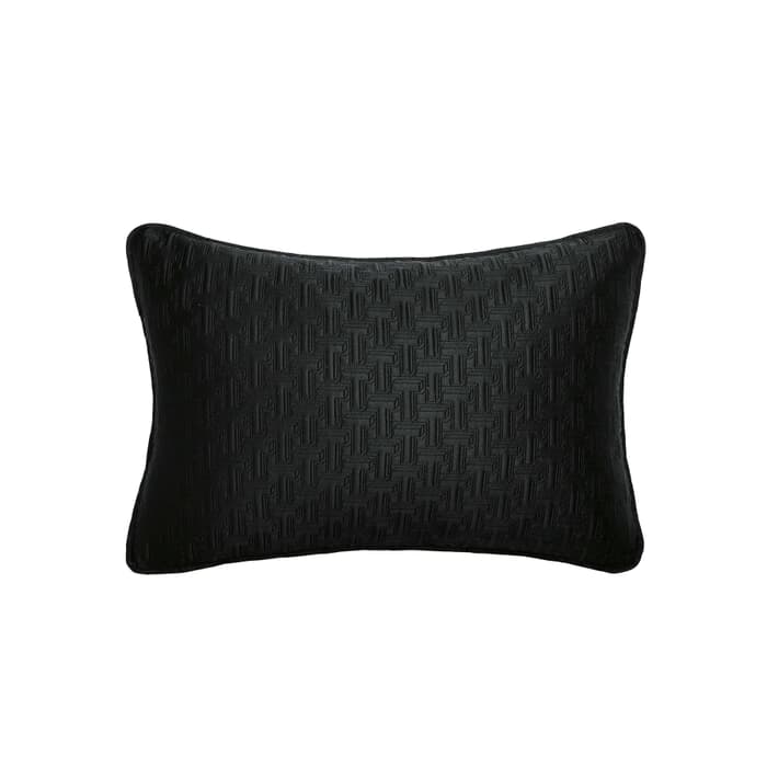 Ted Baker T Quilted Cushion Black large