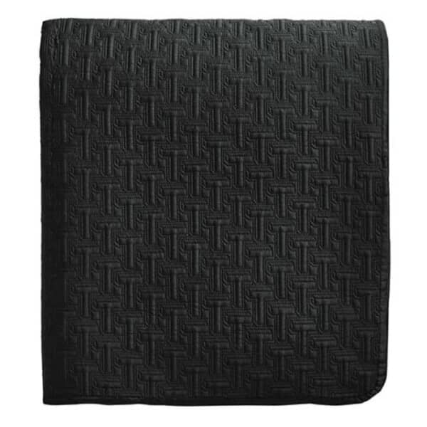 T Quilted Throw Black
