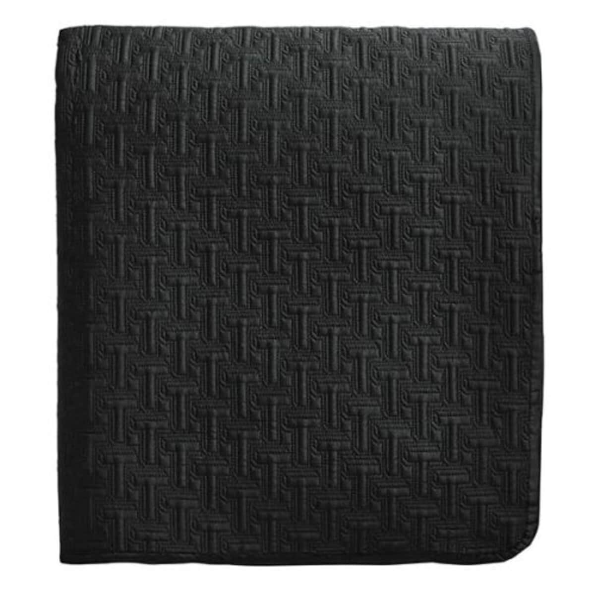 Ted Baker T Quilted Throw Black large