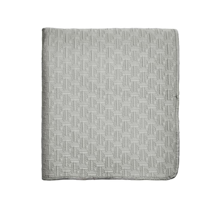 Ted Baker T Quilted Throw Silver large