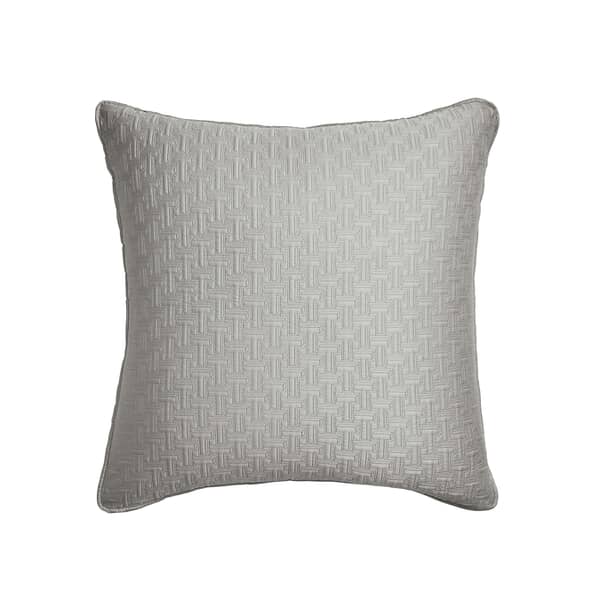T Quilted Sham Silver