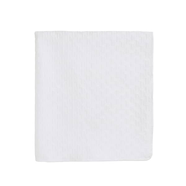 T Quilted Throw White