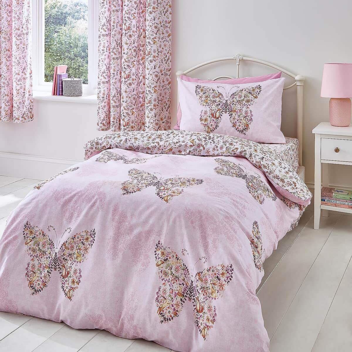Catherine Lansfield Enchanted Butterfly Pink large
