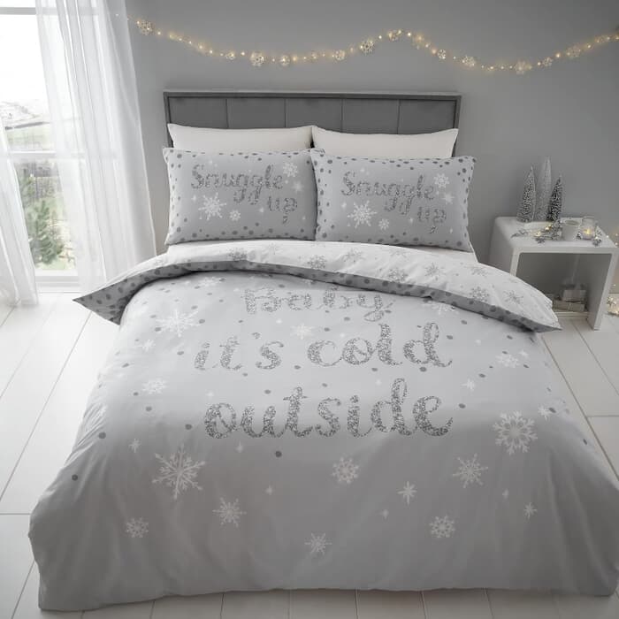 Catherine Lansfield Baby Its Cold Outside Silver large