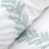 Bianca Embroidery Leaf White/Green small 7690B