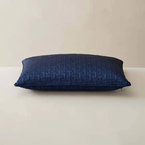 T Quilted Cushion Navy