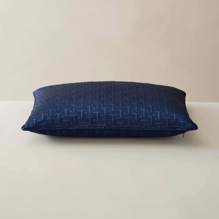 Ted Baker T Quilted Cushion Navy large