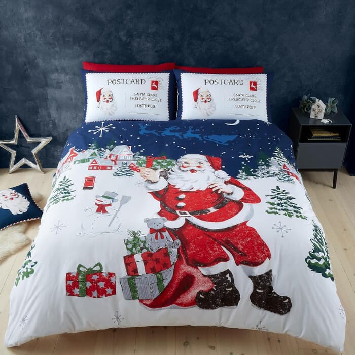 Catherine Lansfield Retro Father Christmas Navy large