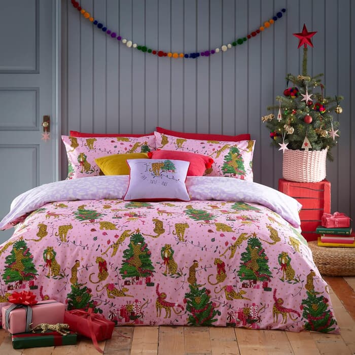 Furn Purrfect Christmas Pink/Lilac large