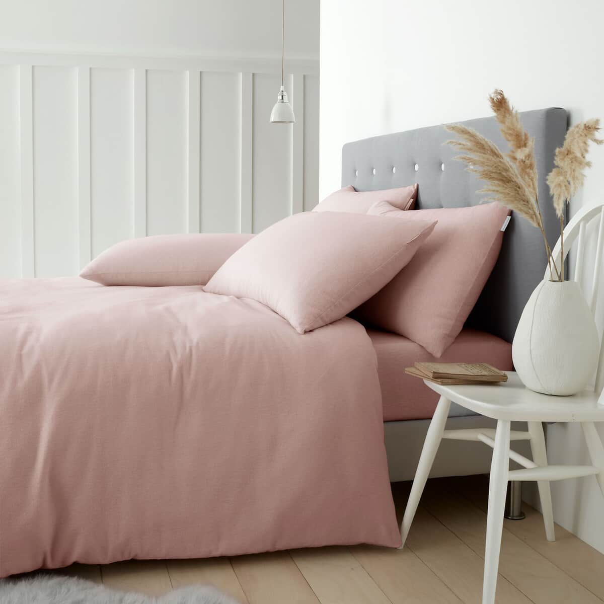 Catherine Lansfield Brushed Cotton Pink large