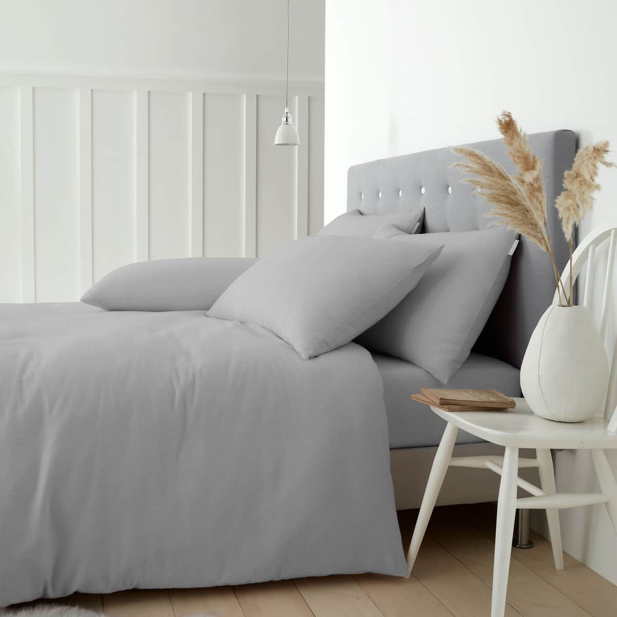 Catherine Lansfield Brushed Cotton Grey large