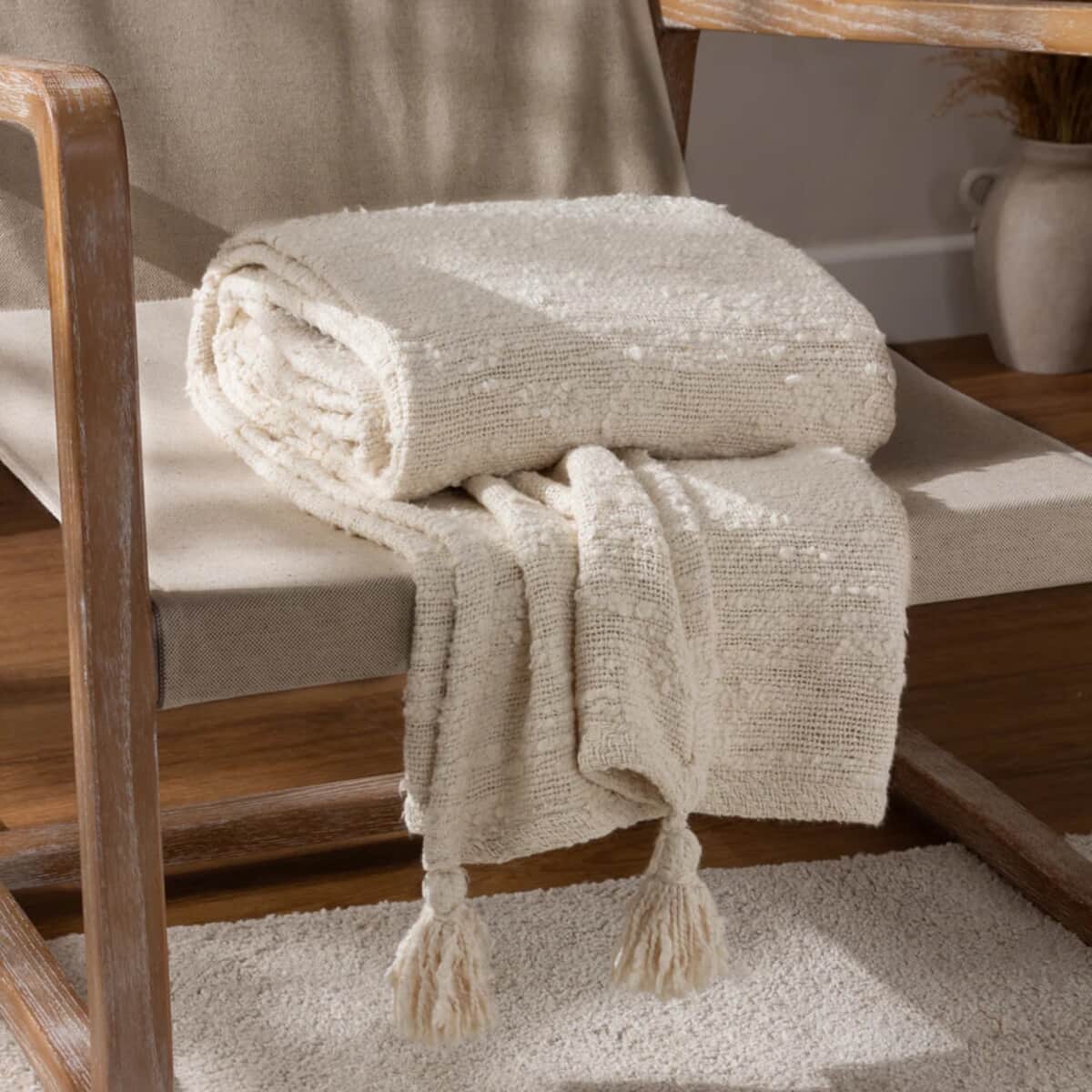 Yard Heath Throw Ecru large