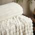 Catherine Lansfield Cosy Ribbed Throw Cream small 7966A