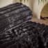 Catherine Lansfield Cosy Ribbed Throw Black small 7967A