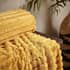 Catherine Lansfield Cosy Ribbed Throw Mustard small 7972A