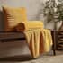 Catherine Lansfield Cosy Ribbed Throw Mustard small 7972B