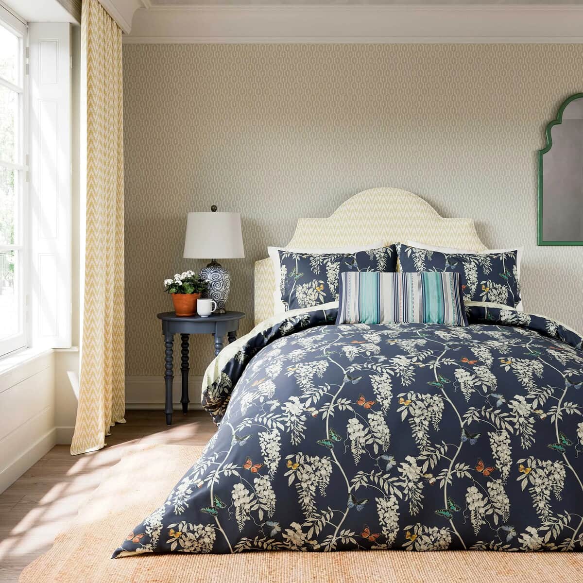 Sanderson Wisteria and Butterfly Midnight Blue large