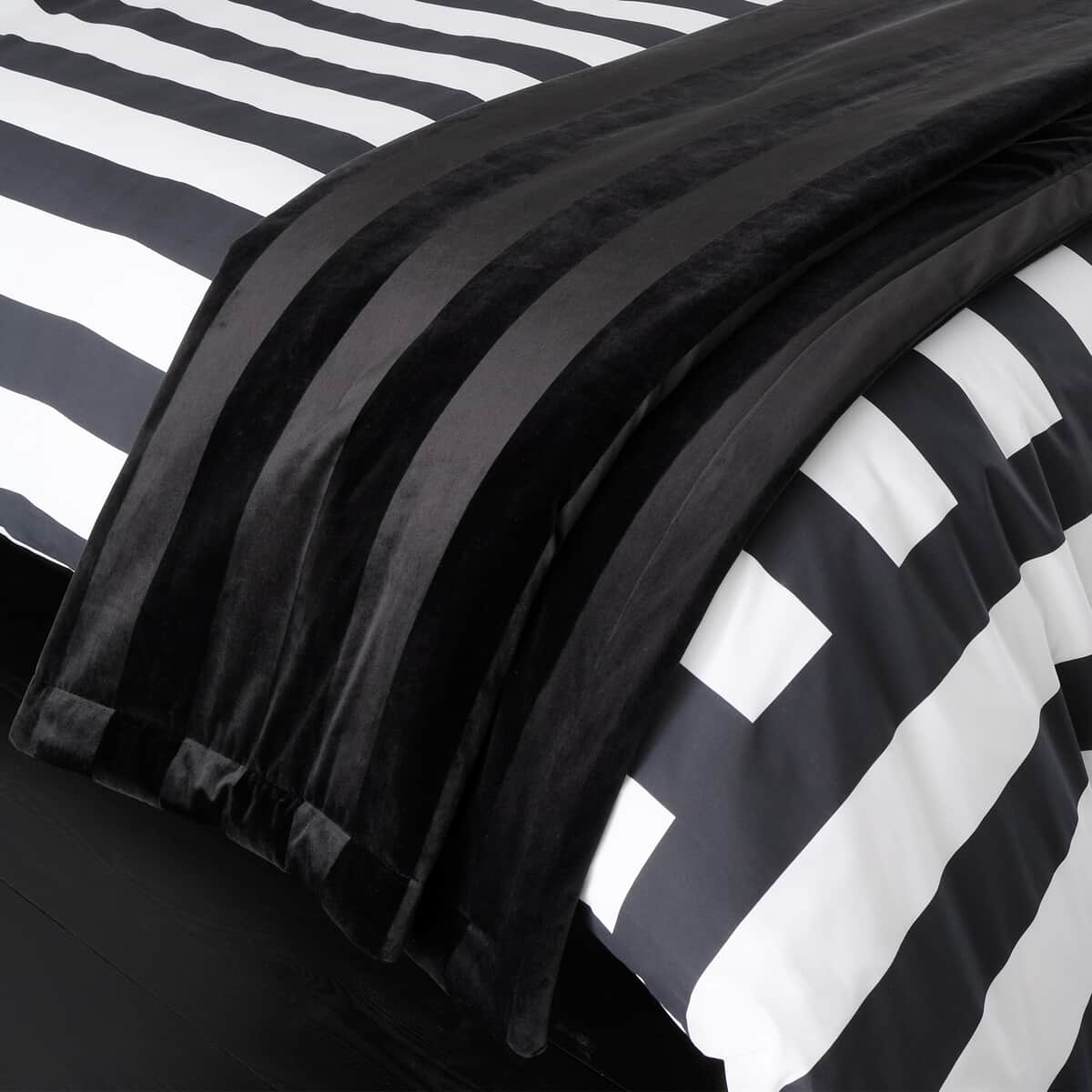 Style Sisters Velvet Stripe Bedspread large
