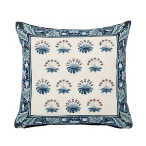 Earthly Paradise Cushion Teal and Sea Green
