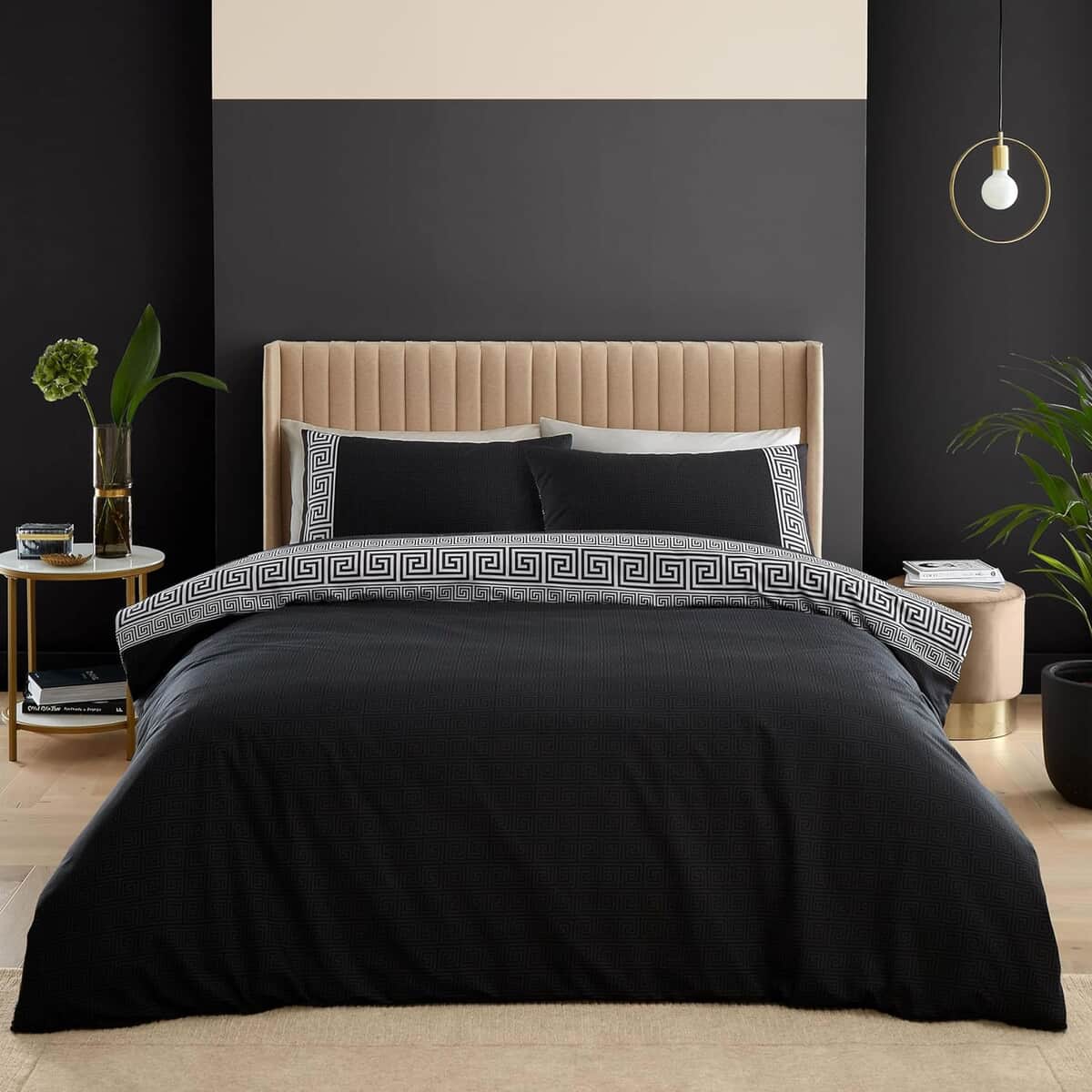 Catherine Lansfield Artemis Greek Key Black large