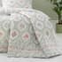 Catherine Lansfield Cameo Floral Green Bedspread small 8077C