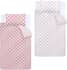 Catherine Lansfield Hearts and Stripes White/Pink - 2 Pack small 8109D