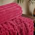Catherine Lansfield Cosy Ribbed Throw Hot Pink small 8137B
