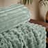 Catherine Lansfield Cosy Ribbed Throw Green small 8140A